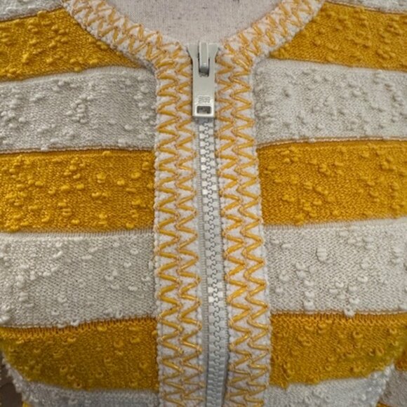 Sonia Rykiel Striped Yellow and Off-White Jacket Size 36 - Picture 2 of 7